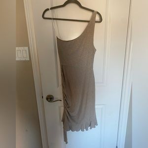 Lovers + Friends ribbed asymmetrical one shoulder dress- XS
